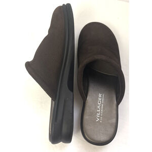 Villager Liz Claiborne Shoes Womens 6.5M Lillian Mules Brown Casual Flats SlipOn